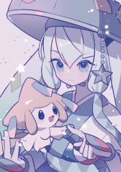 Rule 34 | 1girl, absurdres, aqua hair, blue eyes, blue hair, blue hat, closed mouth, commentary, creatures (company), flute, game freak, gen 3 pokemon, grey background, grey hair, hair between eyes, hat, hat ornament, hatsune miku, highres, instrument, japanese clothes, jirachi, kimono, legendary pokemon, long hair, multicolored hair, mythical pokemon, nintendo, poke flute, pokemon, pokemon (creature), project voltage, sandogasa, shiramizore (rate1026), smile, solo, star (symbol), star hat ornament, steel miku (project voltage), streaked hair, tanzaku, twintails, vocaloid, white kimono
