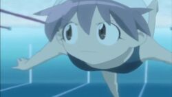 Rule 34 | air bubble, animated, anime screenshot, breasts, brown eyes, bubble, highres, hinata natsumi, keroro gunsou, large breasts, one-piece swimsuit, pink hair, pool, poolside, school swimsuit, swimming, swimsuit, tagme, twintails, underwater, video, video with no sound