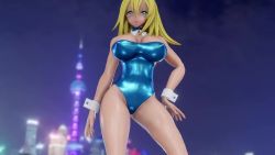 Rule 34 | 1girl, 3d, animal ears, animated, artist request, ass, ass focus, ass shake, audible music, bare legs, bare shoulders, blonde hair, blue leotard, blush stickers, bouncing breasts, breasts, cameltoe, city, cleft of venus, curvy, dancing, dark magician girl, detached collar, fake animal ears, hat, high heels, huge ass, large breasts, leotard, looking at viewer, looking away, magical girl, night, night sky, partially visible vulva, playboy bunny, rabbit ears, revealing clothes, shiny clothes, shiny skin, sky, solo, sound, spread legs, squatting, video, witch hat, yu-gi-oh!