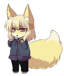 Rule 34 | androgynous, blonde hair, brown eyes, copyright request, fox, furry, gender request, kuroyurihaze, open mouth, short hair