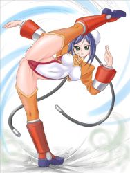 Rule 34 | 1girl, aq interactive, arcana heart, atlus, breasts, cameltoe, cleft of venus, covered erect nipples, examu, flexible, hico6, leotard, martial arts, mei-fang, solo, spread legs, tagme