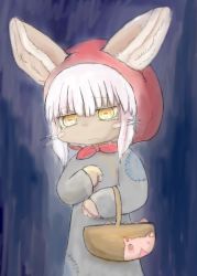 Rule 34 | 10s, artist request, brown eyes, rabbit, furry, made in abyss, mitty (made in abyss), nanachi (made in abyss), open mouth, short hair, white hair