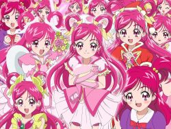 Rule 34 | 00s, 1girl, cure dream, hair rings, highres, magical girl, pink theme, precure, yes! precure 5, yumehara nozomi