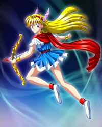 Rule 34 | 1990s (style), absurdres, akazukin chacha, arrow (projectile), blonde hair, bow, closed mouth, highres, magical princess