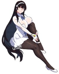 Rule 34 | 1girl, assault rifle, black hair, black pantyhose, breasts, bullpup, commentary, english commentary, fingerless gloves, flower, girls&#039; frontline, gloves, gun, hair flower, hair ornament, hairband, high heels, huge breasts, image sample, impossible clothes, invisible chair, lilirulu, long hair, pantyhose, personification, pleated skirt, pumps, qbz-95, rifle, see-through, sitting, skirt, solo, thick thighs, thighs, transparent background, tumblr sample, type 95 (girls&#039; frontline), very long hair, weapon, white footwear, white gloves, white hairband, white skirt, yellow eyes