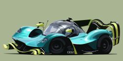 Rule 34 | absurdres, aston martin, aston martin valkyrie amr pro, car, commentary, english commentary, from side, green background, highres, le mans prototype, motor vehicle, no humans, original, race vehicle, racecar, radio antenna, shadow, stitched, third-party edit, vehicle focus, will pierce