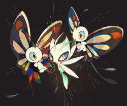 Rule 34 | 1other, akadako, antenna, arm up, beautifly, black background, black eyes, blue eyes, blue sclera, celebi, closed mouth, colored sclera, colored skin, creatures (company), fairy, fairy wings, full body, game freak, gen 2 pokemon, gen 3 pokemon, green skin, happy, legendary pokemon, looking at another, looking back, multicolored skin, mythical pokemon, nintendo, one-hour drawing challenge, pokemon, pokemon (creature), simple background, smile, two-tone skin, wings