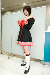 Rule 34 | bow, cosplay, final approach, kneehighs, moriya miki, photo (medium), school uniform, serafuku, socks