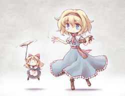 Rule 34 | &gt;:&lt;, 1girl, :&lt;, :o, alice margatroid, balancing, black dress, blonde hair, blue background, blue dress, blue eyes, book, boots, capelet, chibi, closed mouth, cross-laced footwear, doll, dress, female focus, gradient background, grimoire, grimoire of alice, hairband, lace-up boots, nekoguruma, open book, sash, shanghai doll, short hair, solo, standing, touhou, v-shaped eyebrows, white background, | |
