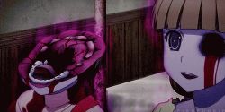 Rule 34 | 2girls, animated, animated gif, blonde hair, blood, blood on face, blood on clothes, corpse party, creepy, ghost, kanno yuki, laughing, lowres, missing eye, multiple girls, severed head, tsuji tokiko