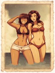 Rule 34 | 2girls, avatar legends, bikini, breasts, female focus, multiple girls, swimsuit, the legend of korra