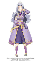 Rule 34 | 1girl, arksign, belt, boots, bottle, breasts, brooch, covered erect nipples, detached sleeves, dress, full body, grey (arksign), hand on own hip, hat, highres, jewelry, kimura shigetaka, light purple hair, long hair, medium breasts, official art, pouch, red eyes, rubbing eyes, simple background, solo, tears, wavy hair, white background