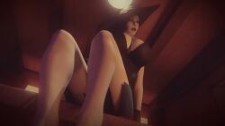 Rule 34 | 1boy, 1girl, 3d, alcina dimitrescu, animated, breasts, faceless, faceless male, footjob, highres, huge breasts, interior, large breasts, penis, resident evil, resident evil village, sound, tagme, uncensored, video