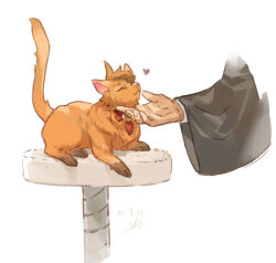Rule 34 | ace attorney, animalization, cat, closed eyes, damon gant, dated, heart, simple background, stool, the judge (ace attorney), vm (as92402), white background, wide sleeves