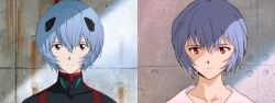 Rule 34 | 1girl, absurdres, ayanami rei, blue hair, dress, evangelion: 3.0+1.0 thrice upon a time, evangelion: 3.0 you can (not) redo, expressionless, hair ornament, hairclip, highres, looking at viewer, neon genesis evangelion, plugsuit, rebuild of evangelion, red eyes, smile, upper body