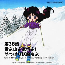 Rule 34 | bishoujo senshi sailor moon, highres, hino rei, kelvin lai, long hair, mountain, skies, skiing, skiing outfit