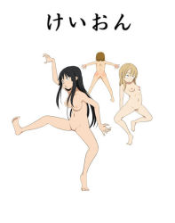 Rule 34 | 00s, 3girls, ahegao, akiyama mio, ass, barefoot, breasts, feet, hirasawa yui, k-on!, kotobuki tsumugi, multiple girls, nipples, nude, pussy, soles, toes, translated, uncensored, what