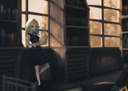 Rule 34 | 1girl, absurdres, blue eyes, book, bookshelf, chair, closed mouth, collared shirt, diana cavendish, dress, expressionless, green hair, hat, highres, holding, holding book, huge filesize, indoors, jewelry, kneehighs, leaning back, library, light green hair, little witch academia, long hair, luna nova school uniform, multicolored hair, necklace, open book, pleated dress, reading, roah (user pgea4834), school uniform, shirt, socks, solo, standing, tree, two-tone hair, uniform, window, witch, witch hat