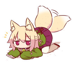 Rule 34 | 1girl, afterimage, animal ear fluff, animal ears, bell, blonde hair, blush, brown collar, brown footwear, closed mouth, collar, fox ears, fox girl, fox tail, full body, green shirt, hair between eyes, jingle bell, kemomimi-chan (naga u), long sleeves, looking at viewer, naga u, neck bell, notice lines, original, pleated skirt, purple skirt, red eyes, ribbon-trimmed legwear, ribbon trim, sandals, school uniform, serafuku, shirt, skirt, sleeves past fingers, sleeves past wrists, solo, tail, tail wagging, thighhighs, white background, white thighhighs, zouri