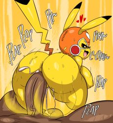 Rule 34 | 1boy, 1girl, absurdres, animal ears, anus, ass, breasts, clothed sex, cosplay pikachu, creatures (company), curvy, dark-skinned male, dark skin, english text, furry, game freak, gen 1 pokemon, highres, huge ass, huge breasts, huge penis, interracial, interspecies, joao pereira, mask, nintendo, nipples, open mouth, penis, pikachu, pikachu libre, pointy ears, pokemon, pokemon (creature), sex, sex from behind, shortstack, size difference, smile, tail, testicles, vaginal, veins, veiny penis