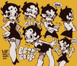 Rule 34 | 1girl, betty boop, betty boop (character), dress, heart, highres, short hair, smile, solo
