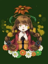 Rule 34 | 1girl, artist request, braid, brown hair, character request, flower, kano (murasaki), matsuge (gajigaji), murasaki (game), solo