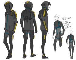 Rule 34 | 1boy, character sheet, clenched hand, gundam, gundam hathaway&#039;s flash, hathaway noa, helmet, leaning forward, looking ahead, looking to the side, male focus, multiple views, official art, open hand, pablo uchida, pilot suit, production art, science fiction, sketch, unfinished