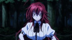 Rule 34 | 10s, animated, animated gif, bra, breasts, demon girl, hands on own hips, high school dxd, long hair, lowres, panties, red hair, rias gremory, screencap, tagme, underwear, x-ray