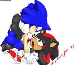 Rule 34 | anal, artist name, artist request, furry, furry male, hand grab, male focus, male penetrated, sex, shadow, shadow the hedgehog, sonic (series), sonic the hedgehog, tagme, yaoi
