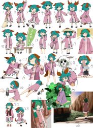 Rule 34 | 1girl, absurdres, ameyu (rapon), animal ears, back, bad id, bad pixiv id, barefoot, blush, broom, character doll, character sheet, chibi, closed eyes, clothes lift, clover, crying, dress, dress lift, eating, fighting stance, four-leaf clover, green eyes, green hair, heart, highres, kasodani kyouko, long sleeves, looking at viewer, looking back, lying, multiple persona, nazrin, on stomach, one eye closed, open mouth, pink dress, scared, scarf, short hair, simple background, sitting, smile, socks, tail, tears, touhou, white background, white legwear