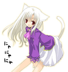 Rule 34 | 00s, 1girl, animal ears, cat ears, fate/stay night, fate (series), illyasviel von einzbern, simple background, solo, white background