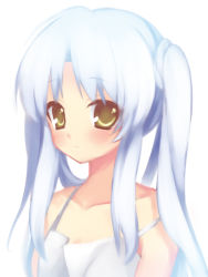 Rule 34 | 10s, alternate hairstyle, angel beats!, bad id, bad pixiv id, bare shoulders, blue hair, casual, etou (cherry7), solo, tenshi (angel beats!), twintails, yellow eyes