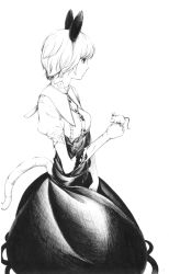 Rule 34 | 1girl, animal ears, capelet, female focus, greyscale, monochrome, mouse (animal), mouse ears, mouse tail, nazrin, profile, realistic, short hair, solo, sousou (sousouworks), tail, touhou