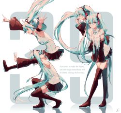 Rule 34 | &gt; &lt;, 39, 4girls, :d, > <, black skirt, blue eyes, blue hair, blue neckwear, boots, breasts, brown footwear, brown legwear, brown sleeves, closed mouth, collared shirt, commentary request, detached sleeves, english text, hair between eyes, hatsune miku, headphones, highres, long hair, long sleeves, medium breasts, multiple girls, multiple persona, necktie, open mouth, outstretched arms, pleated skirt, saihate (d3), shirt, skirt, sleeveless, sleeveless shirt, sleeves past wrists, smile, standing, thigh boots, thighhighs, tie clip, twintails, very long hair, vocaloid, white background, white shirt, wide sleeves, xd