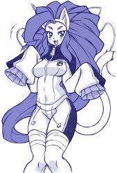 Rule 34 | 1girl, :3, :d, animal ears, big hair, bike shorts, bloody roar, blue theme, cat ears, cat girl, cat tail, cosplay, drawstring, eyelashes, fang, felicia (vampire), hands up, jacket, knees together feet apart, long hair, long sleeves, nakagami takashi, nonomura uriko, nonomura uriko (cosplay), open mouth, paw print, simple background, sleeves past fingers, sleeves past wrists, smile, solo, standing, tail, tail raised, track jacket, tsurime, vampire (game), white background, zipper pull tab