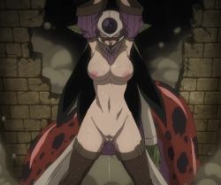 Rule 34 | 1girl, arms up, bdsm, blush, bondage, bound, breasts, fairy tail, female focus, female pubic hair, kyouka (fairy tail), large breasts, mask, navel, nude, open mouth, pubic hair, pussy, pussy juice, solo, sweat, thighhighs, uncensored, yakdoriga