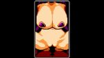 Rule 34 | 1girl, animated, ass, bouncing breasts, breasts, cleft of venus, cum, cum in pussy, detached sleeves, girl on top, huge breasts, libra heart, navel, pasties, pixel art, purple hair, pussy, sex, tagme, thighs, video