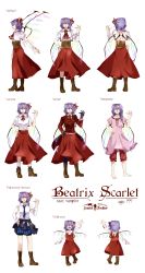 Rule 34 | 1girl, absurdres, character name, character sheet, dual persona, highres, multiple views, original, pantyhose, touhou, vampire, worthlessvalor, aged down