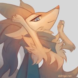 Rule 34 | 1girl, animal ear fluff, animal ears, animal hands, animated, animated gif, arm up, artist name, blinking, blue eyes, blue scarf, braixen, claws, closed eyes, clothed pokemon, creatures (company), eldrige, english text, fangs, female focus, fox ears, furry, furry female, game freak, gen 6 pokemon, grey background, hand up, happy, looking at viewer, lowres, nintendo, open mouth, pawpads, pokemon, pokemon (creature), scarf, sideways mouth, signature, simple background, smile, solo, upper body, watermark, web address, yawning