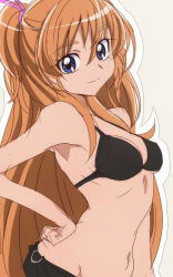 Rule 34 | 10s, 1girl, bikini, black bikini, blue eyes, breasts, brown hair, houjou hibiki, long hair, looking at viewer, oimanji, precure, sketch, small breasts, smile, solo, suite precure, swimsuit, two side up