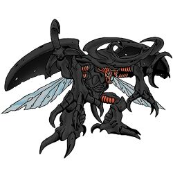 Rule 34 | bug, digimon, digimon (creature), digimon linkz, heraklekabuterimon, heraklekabuterimon (mutant), solo, transparent background, wings