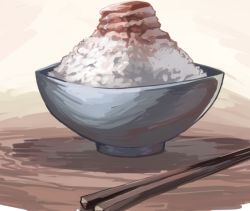 Rule 34 | bowl, chopsticks, food focus, frogsnake, no humans, original, rice bowl