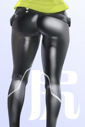 Rule 34 | 1girl, absurdres, akaring, ass, ass focus, black bodysuit, bodysuit, eunie (xenoblade), from behind, head out of frame, highres, kneepits, lower body, shiny clothes, skin tight, solo, standing, thigh gap, view between legs, xenoblade chronicles (series), xenoblade chronicles 3