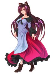 Rule 34 | 1girl, animal ears, breasts, brooch, brown hair, collarbone, dress, female focus, fingernails, full body, fur, highres, imaizumi kagerou, jewelry, large breasts, long fingernails, long hair, looking away, nail polish, red eyes, solo, tachi-e, touhou, transparent background, white background, wolf ears, zephid