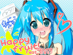 Rule 34 | blue eyes, blue hair, blush, ekakibito, hatsune miku, long hair, open mouth, sexually suggestive, solo, twintails, vocaloid