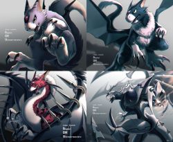 Rule 34 | absurdres, armor, claws, digicore, digimon, dorugamon, dorugoramon, doruguremon, dorumon, dragon, evolution, evolutionary line, highres, spikes, wings