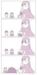 Rule 34 | 4koma, artist name, bubble tea, bubble tea challenge, chinese commentary, comic, commentary request, cup, dated, disposable cup, drinking straw, drinking straw in mouth, fate/grand order, fate (series), flat chest, fujimaru ritsuka (male), hair ribbon, highres, long hair, looking at another, meltryllis (fate), passionlip (fate), ribbon, short hair, spikes, tearing up, ts-ix, you&#039;re doing it wrong