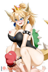 Rule 34 | 1boy, 1girl, areola slip, armlet, assertive female, bare shoulders, black hair, black leotard, blonde hair, blue eyes, blue gemstone, blush, bouncing breasts, bowsette, bracelet, breasts, breasts out, brown hair, censored, clothed female nude male, clothed sex, collar, cowgirl position, crown, cum, cum in pussy, earrings, erection, facial hair, fang, fangs, femdom, fingernails, flipped hair, from side, gem, genderswap, genderswap (mtf), girl on top, hair between eyes, hands on another&#039;s shoulders, hat, height difference, hetero, high ponytail, highleg, highleg leotard, highres, horns, jewelry, kimmy77, large breasts, leotard, lizard tail, long fingernails, long hair, lying, mario, mario (series), mosaic censoring, motion lines, mustache, new super mario bros. u deluxe, nintendo, nipple slip, nipples, nude, on back, open mouth, parted bangs, patreon logo, patreon username, penis, pointy ears, ponytail, puffy nipples, pussy, raised eyebrows, red headwear, sex, short hair, sideburns, sidelocks, simple background, slit pupils, smile, spiked armlet, spiked bracelet, spiked collar, spiked shell, spiked tail, spikes, straddling, strapless, strapless leotard, super crown, sweat, tail, teeth, thighs, turtle shell, uneven eyes, upper teeth only, vaginal, watermark, web address, white background