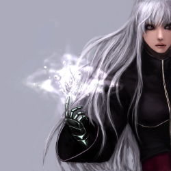Rule 34 | 1girl, foolish human, gloves, highres, ice, kula diamond, lips, long hair, red eyes, snk, solo, the king of fighters, very long hair, white hair
