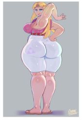 Rule 34 | 1girl, ass, breasts, crystalcheese (artist), huge ass, large breasts, nintendo, princess zelda, solo, tagme, the legend of zelda, thick thighs, thighs